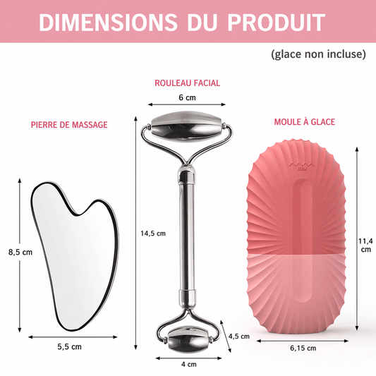 Roller Facial Cryo & Gua Sha +roller en Acier Inoxydable - OnaBeauty