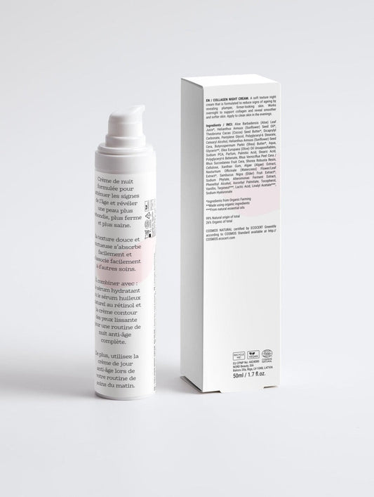 Soin nuit collagène anti - âge fermeté et éclat - Crème anti âge collagène - OnaBeauty