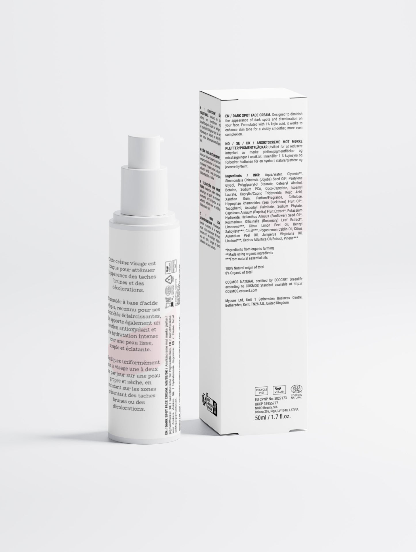 Crème anti-tâches à l'acide kojique