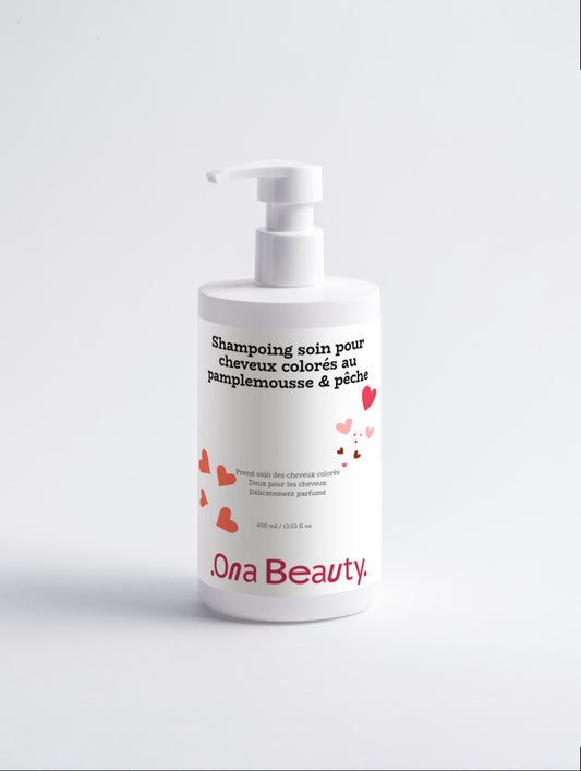 Shampoing soin pour cheveux colorés au pamplemousse & pêche