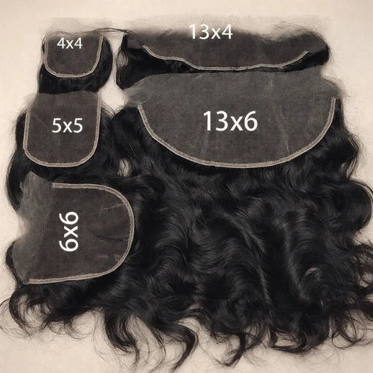 Lace Frontale et Closure tulle HD effet invisible cheveux 100% naturels (précustomisés) - OnaBeauty