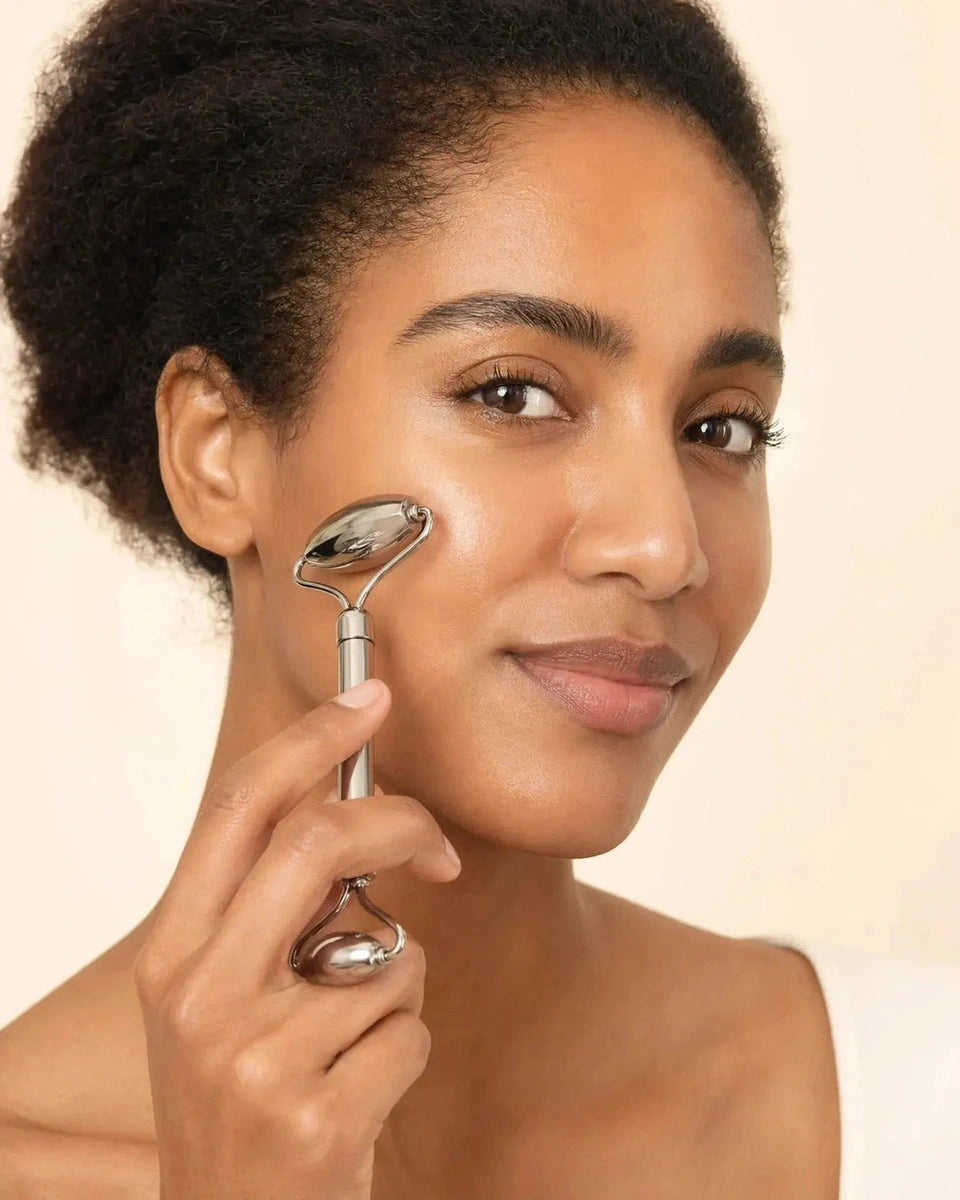Roller Facial Cryo & Gua Sha +roller en Acier Inoxydable - OnaBeauty