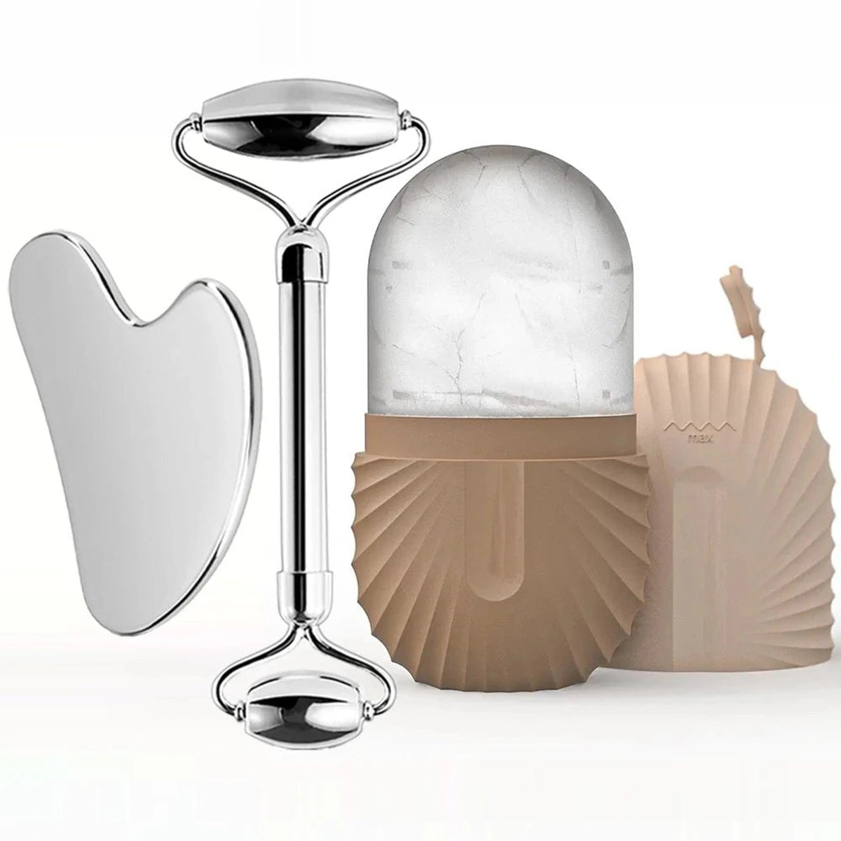 Roller Facial Cryo & Gua Sha +roller en Acier Inoxydable - OnaBeauty