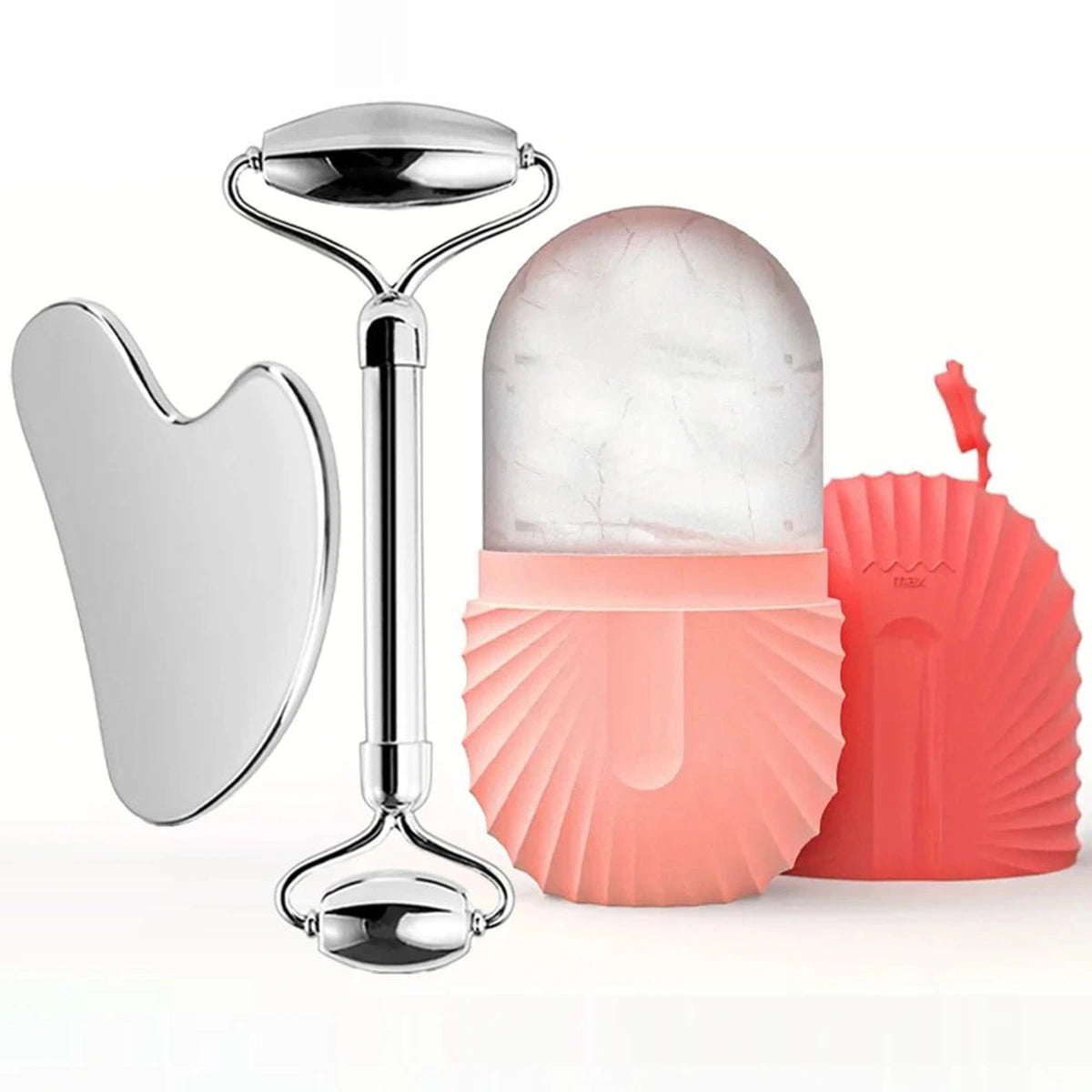 Roller Facial Cryo & Gua Sha +roller en Acier Inoxydable - OnaBeauty