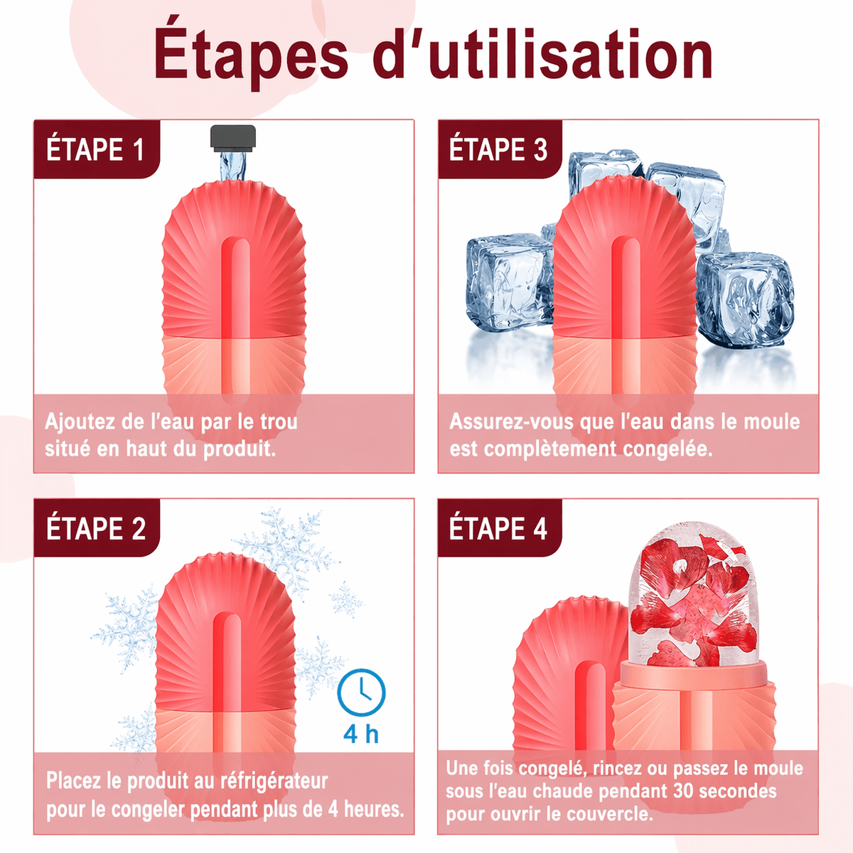 Roller Facial Cryo & Gua Sha +roller en Acier Inoxydable - OnaBeauty