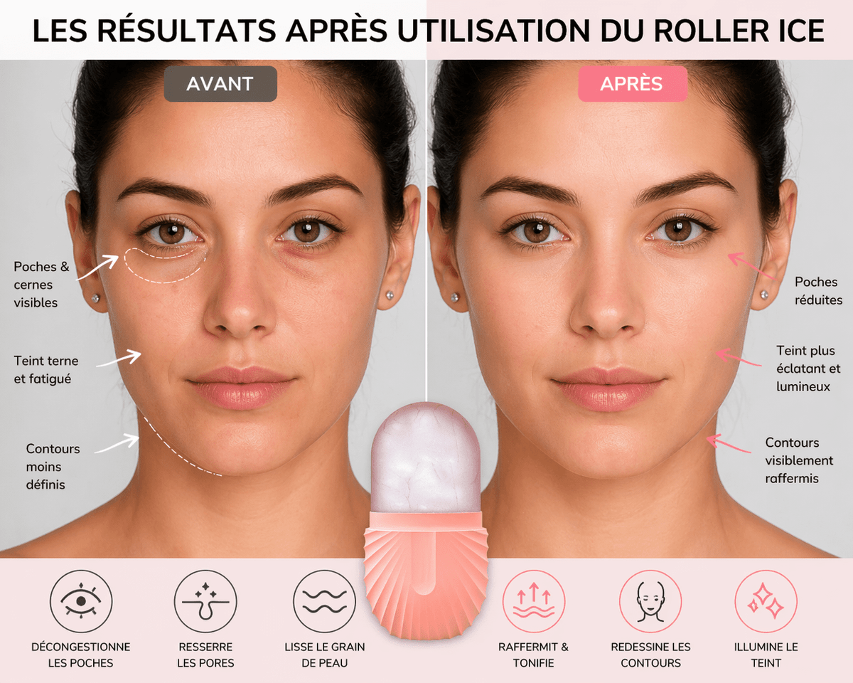 Roller Facial Cryo & Gua Sha +roller en Acier Inoxydable - OnaBeauty