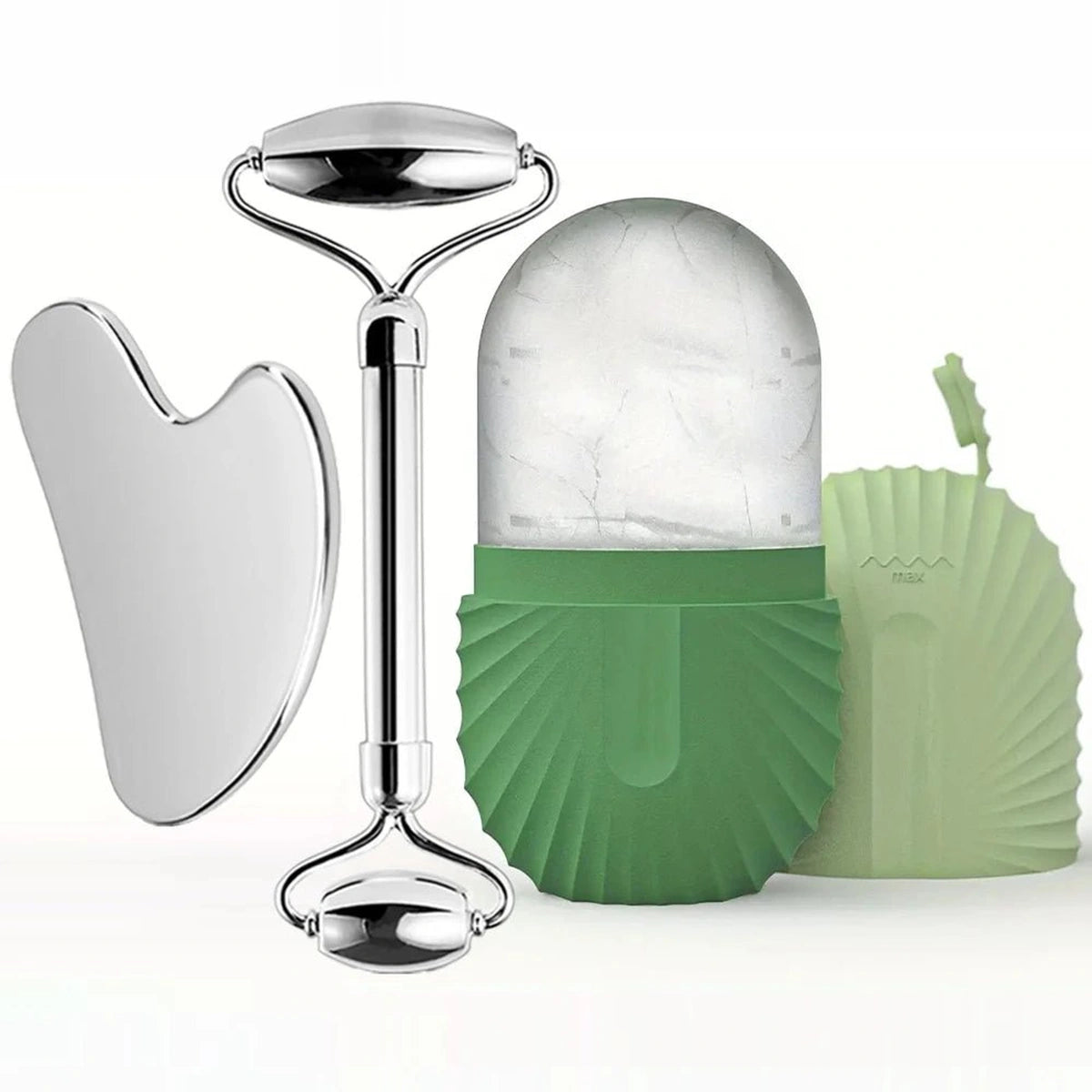 Roller Facial Cryo & Gua Sha +roller en Acier Inoxydable - OnaBeauty