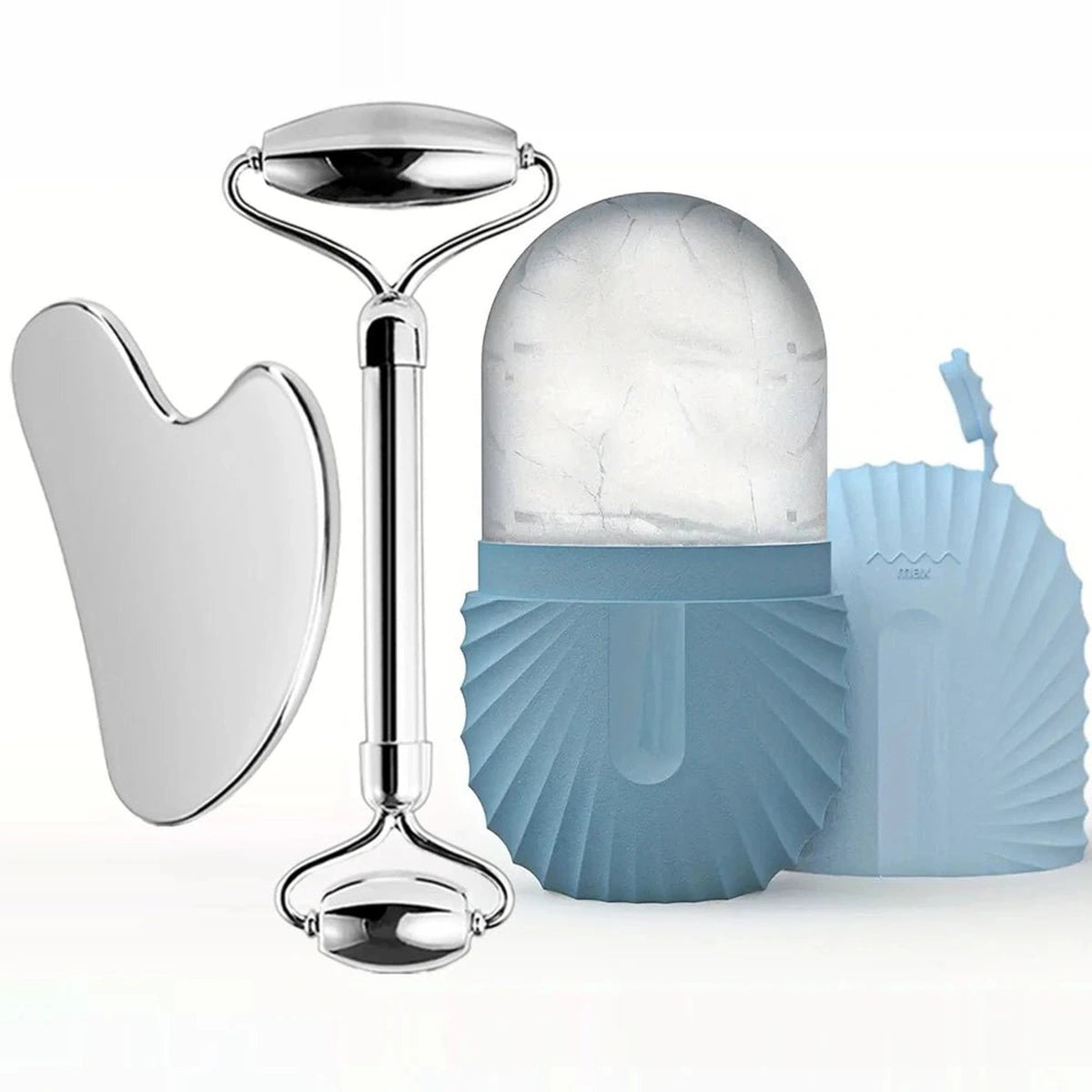 Roller Facial Cryo & Gua Sha +roller en Acier Inoxydable - OnaBeauty