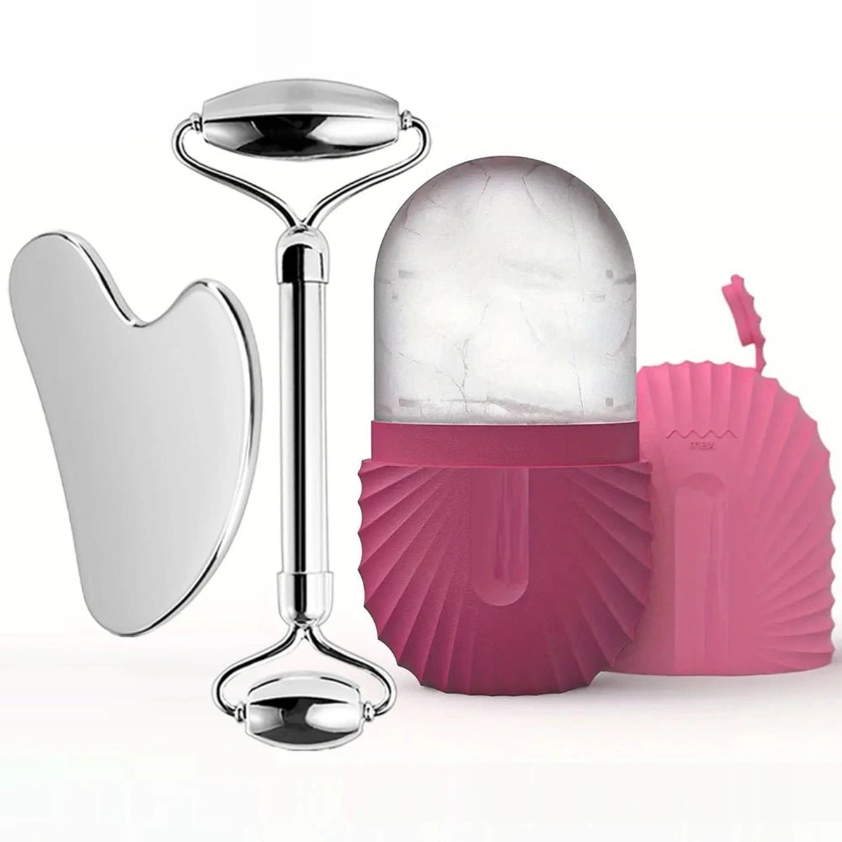 Roller Facial Cryo & Gua Sha +roller en Acier Inoxydable - OnaBeauty