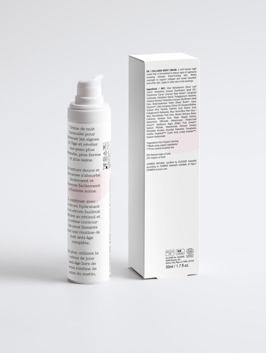 Soin nuit collagène anti - âge fermeté et éclat - Crème anti âge collagène - OnaBeauty