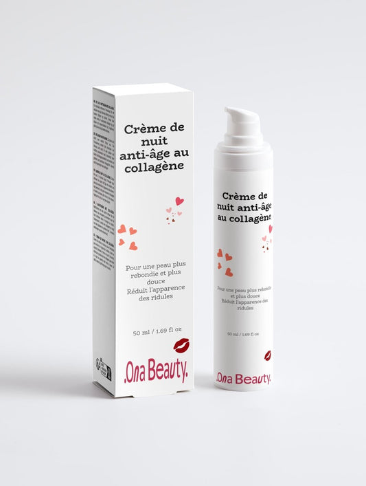 Soin nuit collagène anti - âge fermeté et éclat - Crème anti âge collagène - OnaBeauty